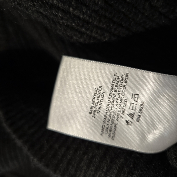 Express Black V-Neck Sweater with Ribbed Cuffs - Picture 10 of 10